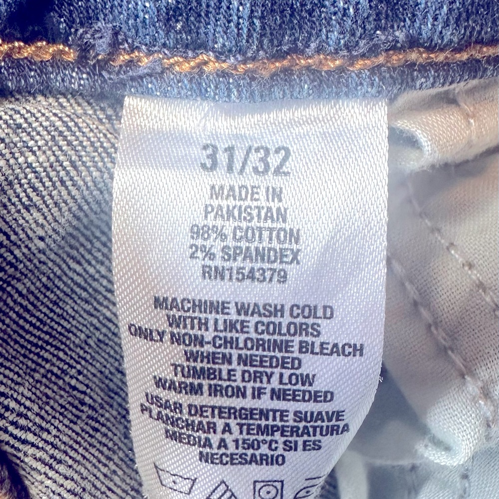 Aeropostale Men's Athletic Skinny Jeans - Classic Dark Blue - Picture 6 of 6